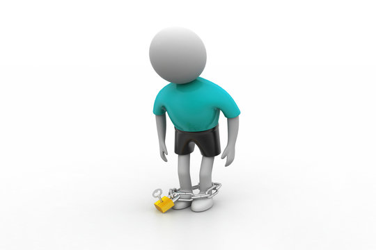 3d man with chain