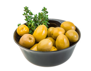 Green gigant olives