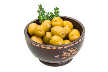 Green gigant olives