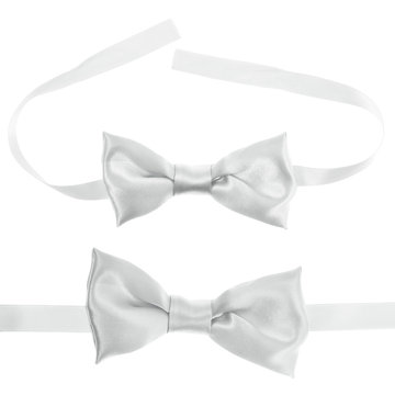 White bow tie isolated
