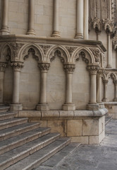 Facade detail of Gothic cathedral