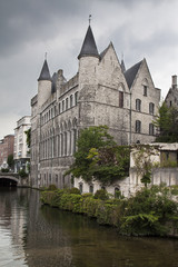 Obraz premium Buildings On Canal In Brugges
