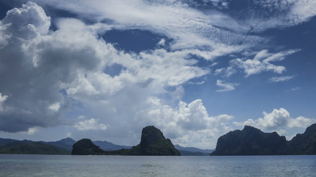 Island cloudscape Philippines time lapse