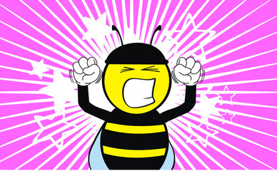 bee cartoon wallaper vector7