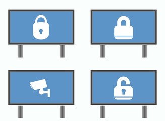 Sécurité sur 4 panneaux d'affichages publicitaires