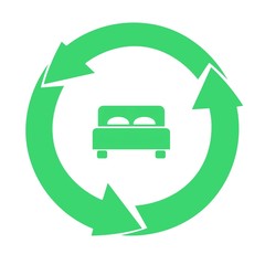 Lit dans un symbole recyclage