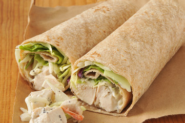 Organic Chicken Wrap Sandwiches