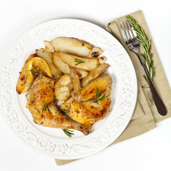 Garlic, Lemon and Rosemary Roasted Chicken