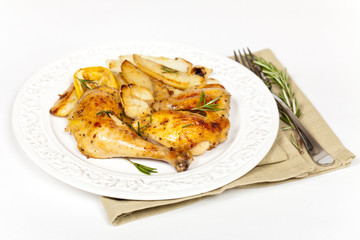 Garlic, Lemon and Rosemary Roasted Chicken
