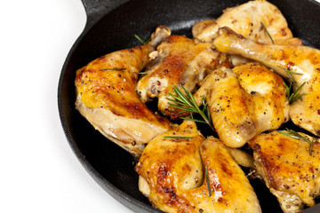 Roasted chicken thighs