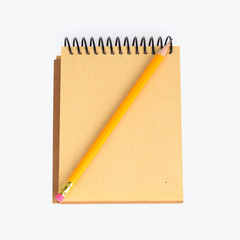 notebook with pencil