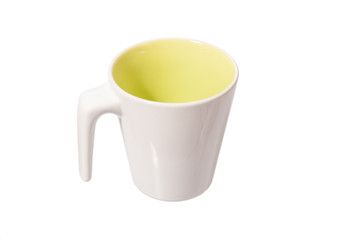 white ceramic mug isolated on white