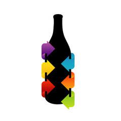 Bottle shaped design element