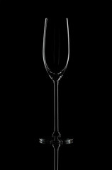 Champagne glass on isolated background