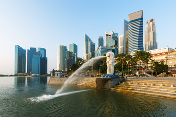 Financial district, Singapour - obrazy, fototapety, plakaty