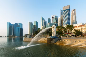 Abwaschbare Fototapete Singapur Finanzviertel, Singapur