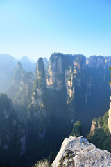 rocky mountains at zhangjiajie national forest park in china