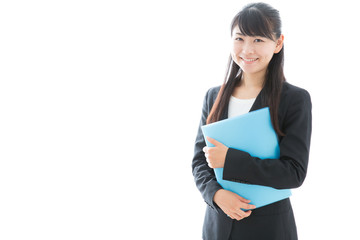 young asian businesswoman relaxing