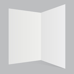 white sheets of paper on a gray background. eps10