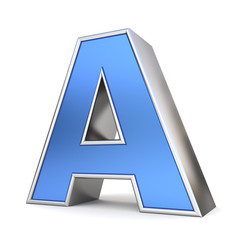 Blue metal alphabet collection - letter A