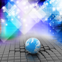 Earth in abstract background