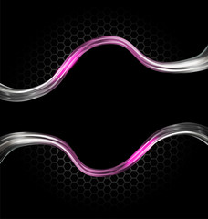Abstract silver technology background