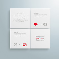Website Template White 4 Big Squares 4 Options
