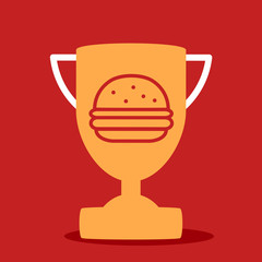 cup with a burger.