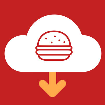 cloud download burger.