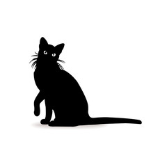 Form contour cat sign logo