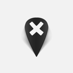 Obraz premium realistic design element: map, pointer, navigator