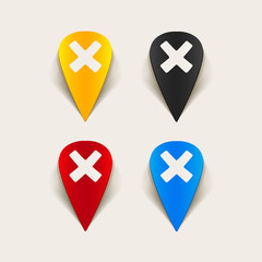 Fototapeta premium realistic design element: map, pointer, navigator