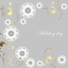 Elegant greeting card with flowers