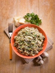 barley risotto with mushroom