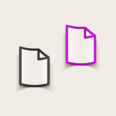 realistic design element: paper, a4