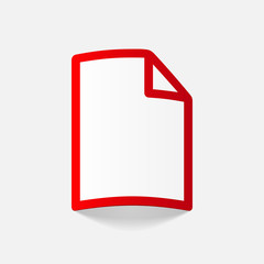 realistic design element: paper, a4