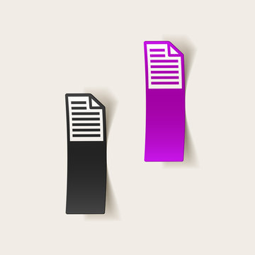 realistic design element: paper, a4