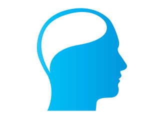 head thinking silhouette