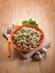 barley risotto with mushroom