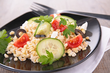 wheat grain and vegetables