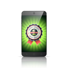 Number 1 best choice smart phone vector