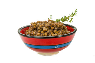 Backed lentils