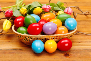 Obraz na płótnie Canvas Painted Easter eggs
