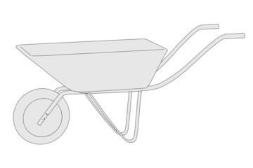 cartoon image of wheel barrow