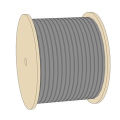 cartoon image of wire spool