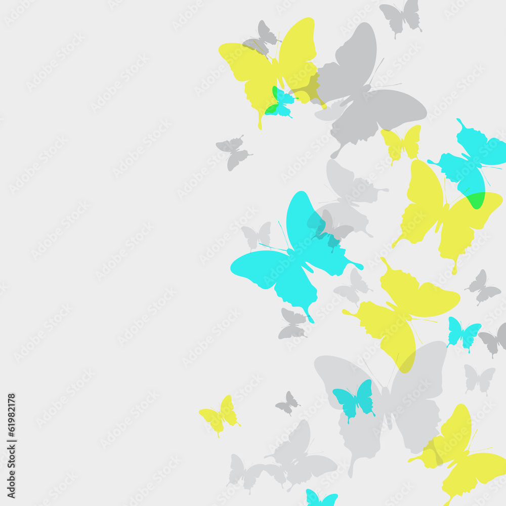 Canvas Prints vector abstract butterflies background