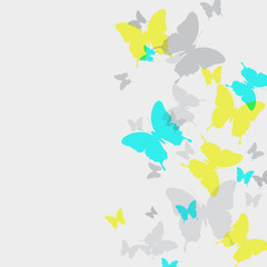 Fototapeta na wymiar Vector Abstract butterflies background