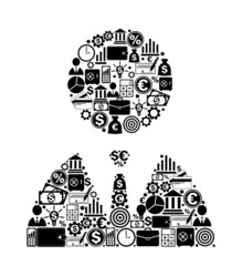 Man from  finance icons