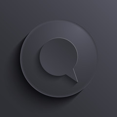 Vector modern dark circle icon. Eps10