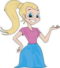 Beautyful girl with ponytail